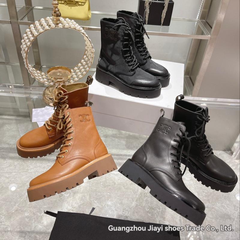 Boots | Brushed Leather Combat Boots  –  Mens Boots Black