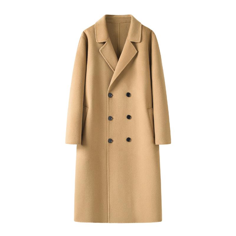 Jackets And Coats | Double-Breasted Cashgora Coat  –  Womens Clothing Camel Brown