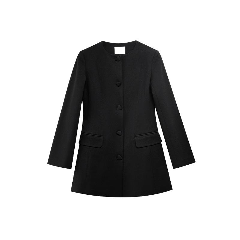 Jackets And Coats | Single-Breasted Tricotine Jacket  –  Womens Clothing Black