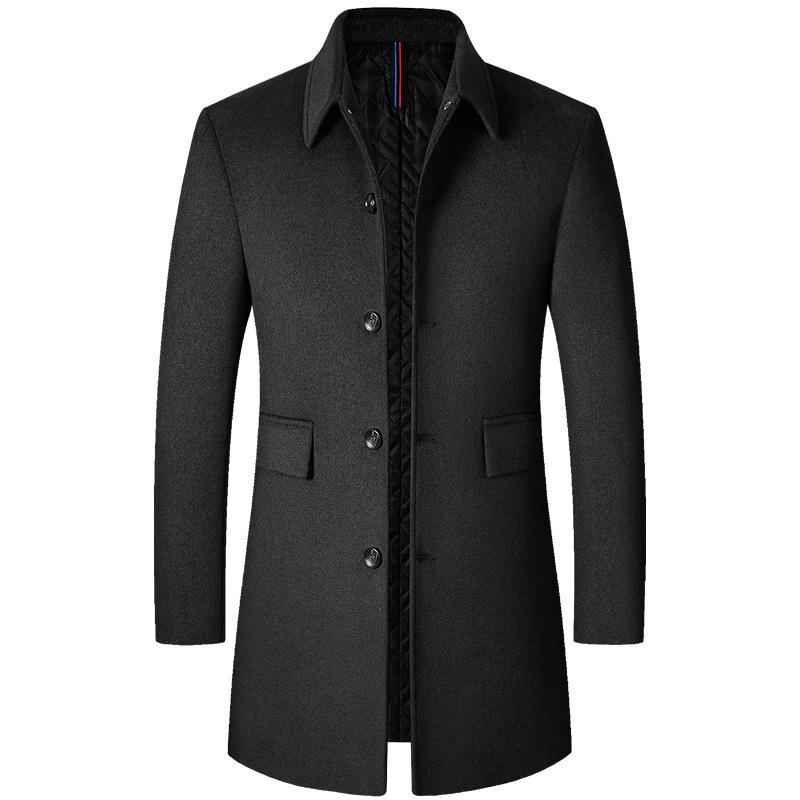 Jackets And Coats | Single-Breasted Wool Blend Coat  –  Mens Clothing Jackets And Coats