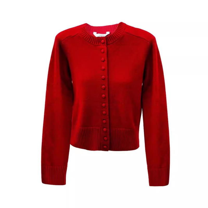 Knitwear | Cashmere Cardigan  –  Womens Clothing Azalea Red