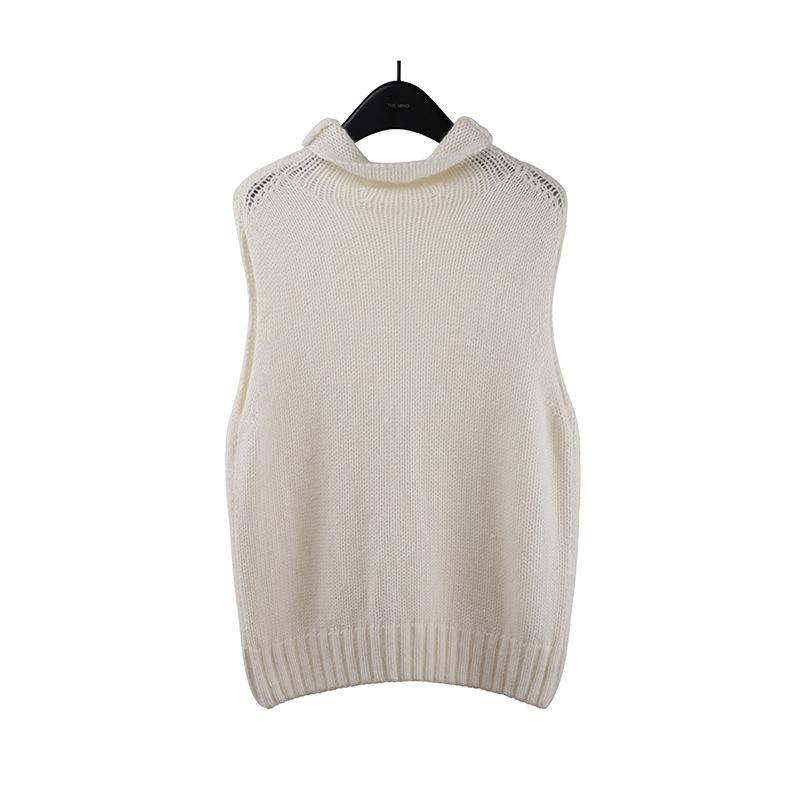 Knitwear | Cashmere Turtleneck Vest  –  Womens Clothing Black