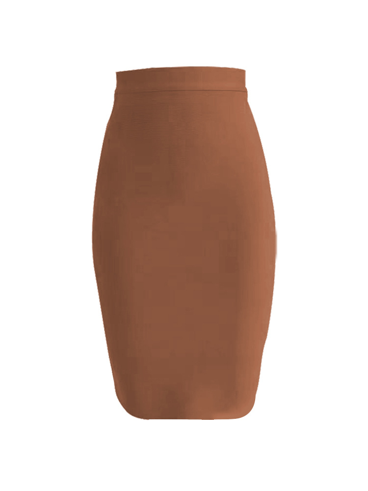 Knitwear | Long Silk Knit Skirt  –  Womens Clothing Camel Brown