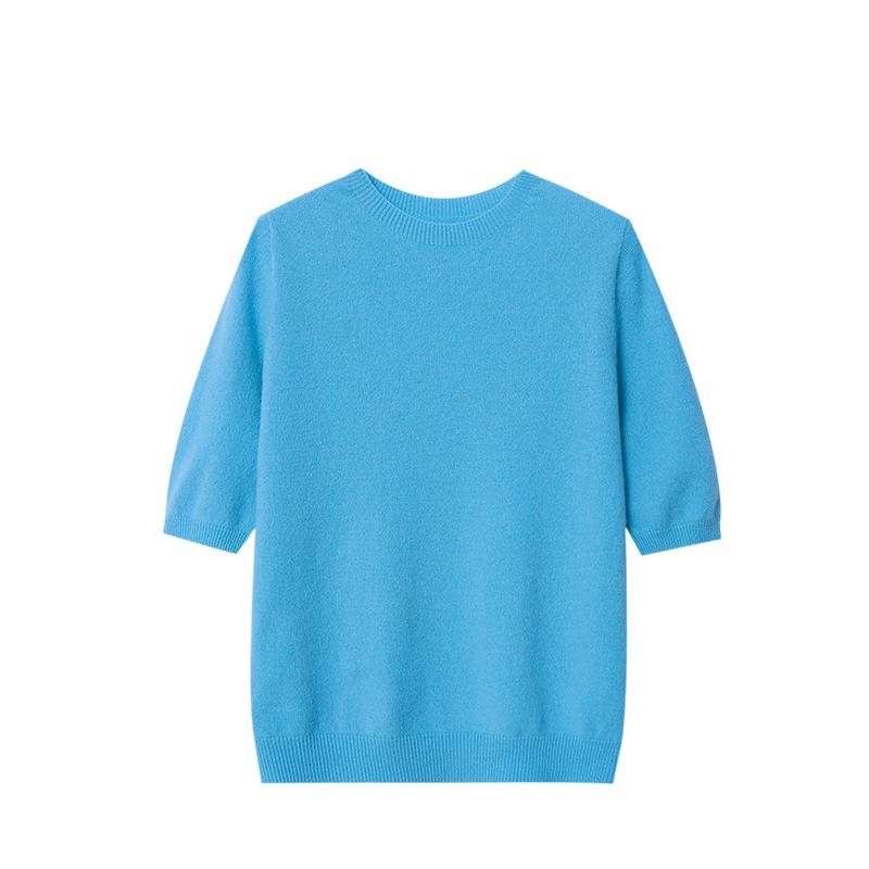 Knitwear | Short-Sleeved Cashmere Sweater  –  Womens Clothing Knitwear