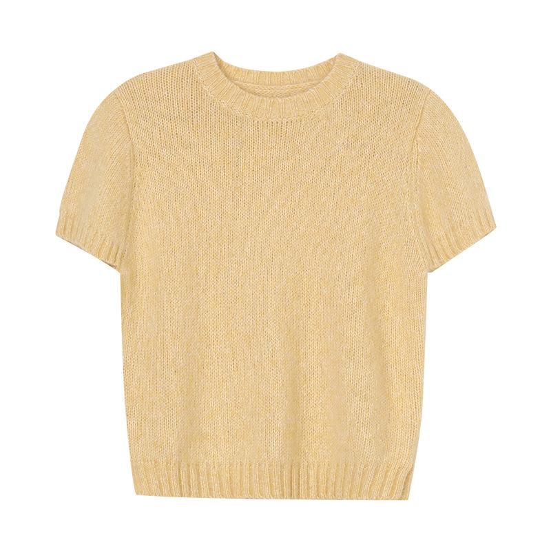 Knitwear | Short-Sleeved Cashmere Sweater  –  Womens Clothing Knitwear