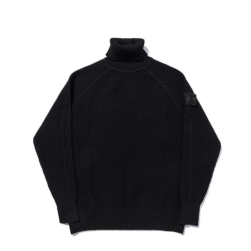 Knitwear | Wool Mock Turtleneck Sweater  –  Mens Clothing Black