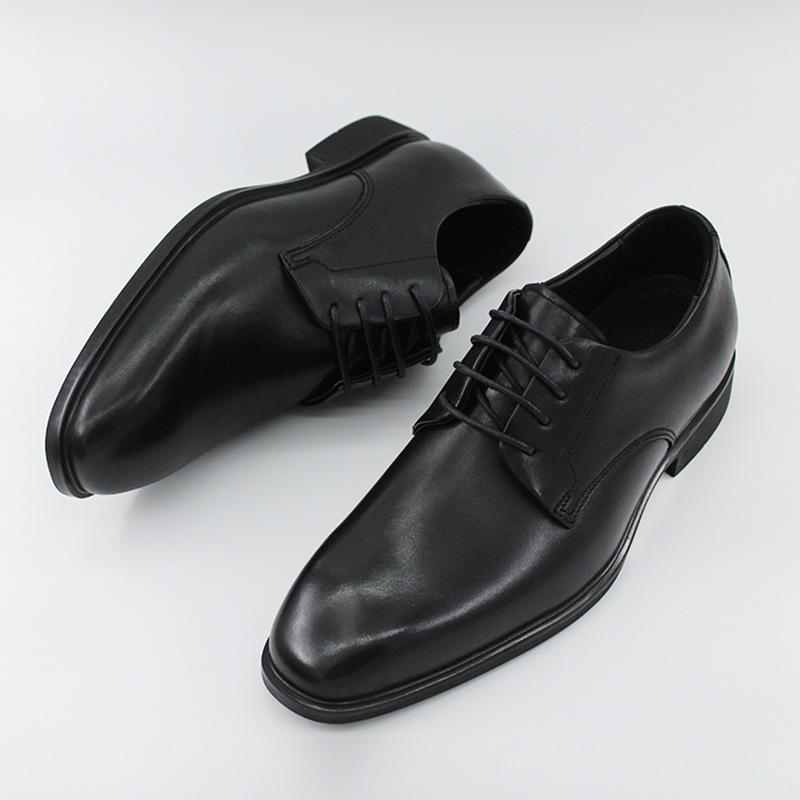 Lace-Ups | Brushed Leather Derby Shoes  –  Mens Lace-Ups Black