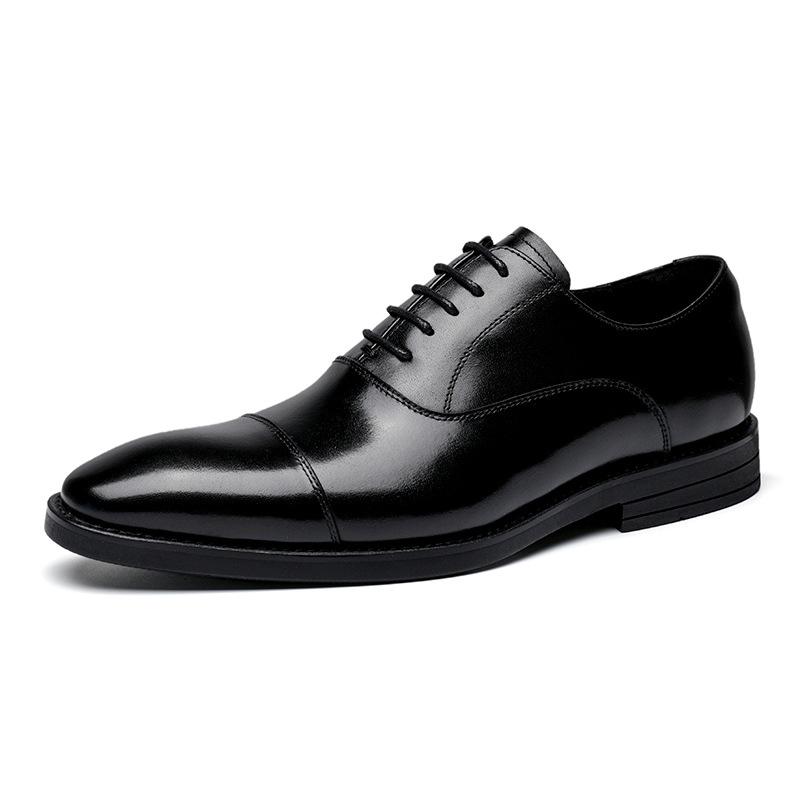 Lace-Ups | Brushed Leather Laced Oxford Shoes  –  Mens Lace-Ups Black