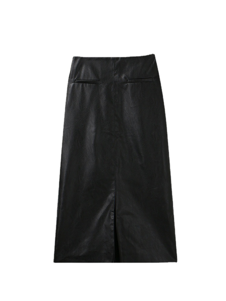 Leather Clothing | Nappa Leather Skirt  –  Womens Clothing Black