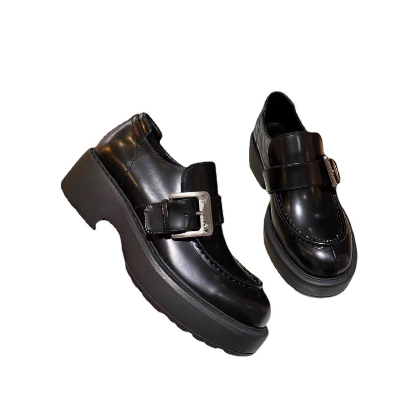 Loafers | Brushed Leather Loafers  –  Womens Loafers Black