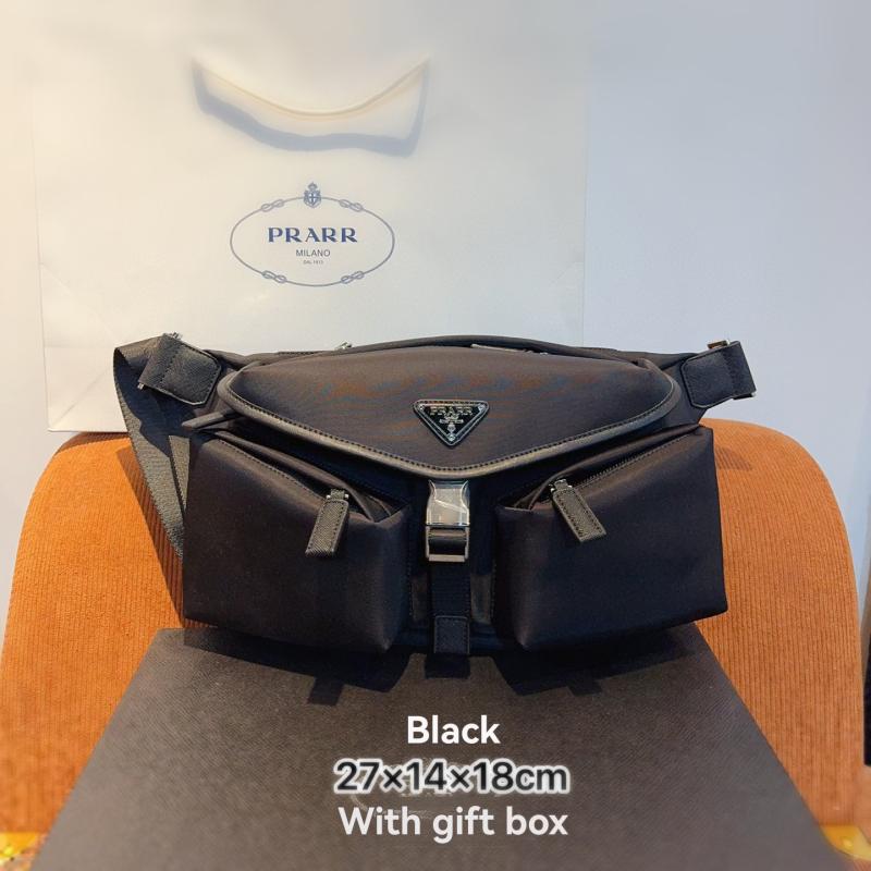 Messenger Bags | Re-Nylon And Saffiano Leather Shoulder Bag  –  Mens Backpacks And Belt Bags Backpacks And Belt Bags