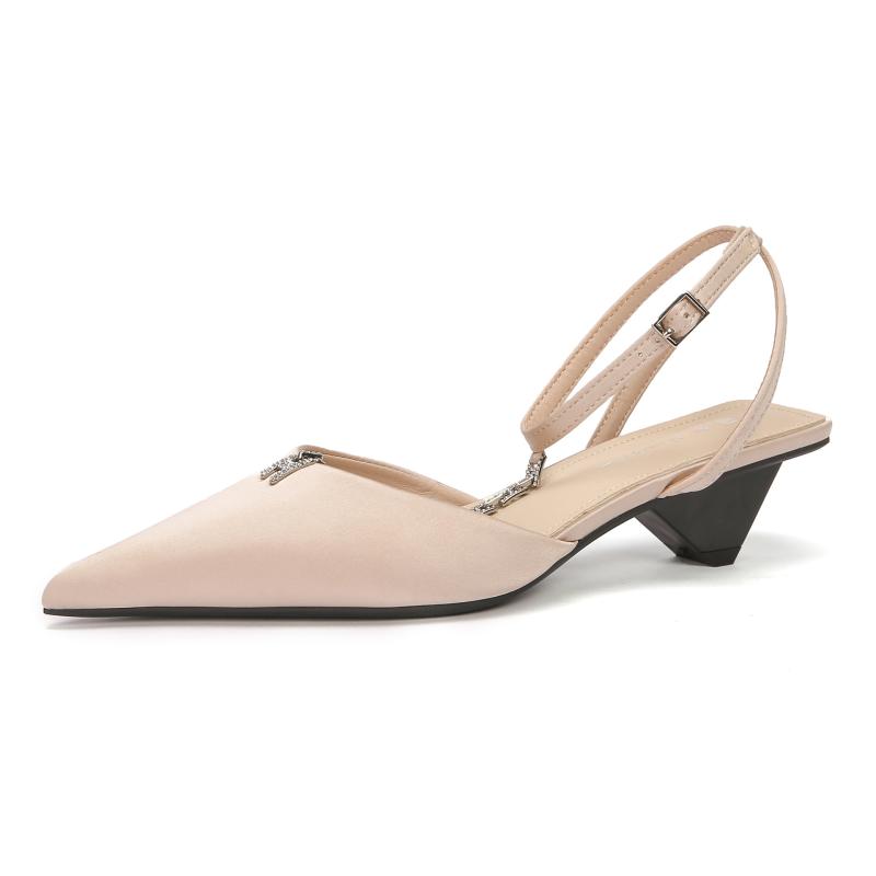 Pumps And Ballerinas | Satin Cut-Out Pumps  –  Womens Pumps And Ballerinas Confetti Pink