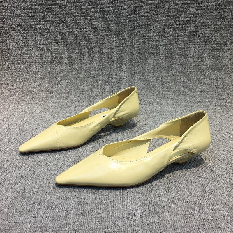 Pumps And Ballerinas | Satin Cut-Out Pumps  –  Womens Pumps And Ballerinas Lemon Yellow