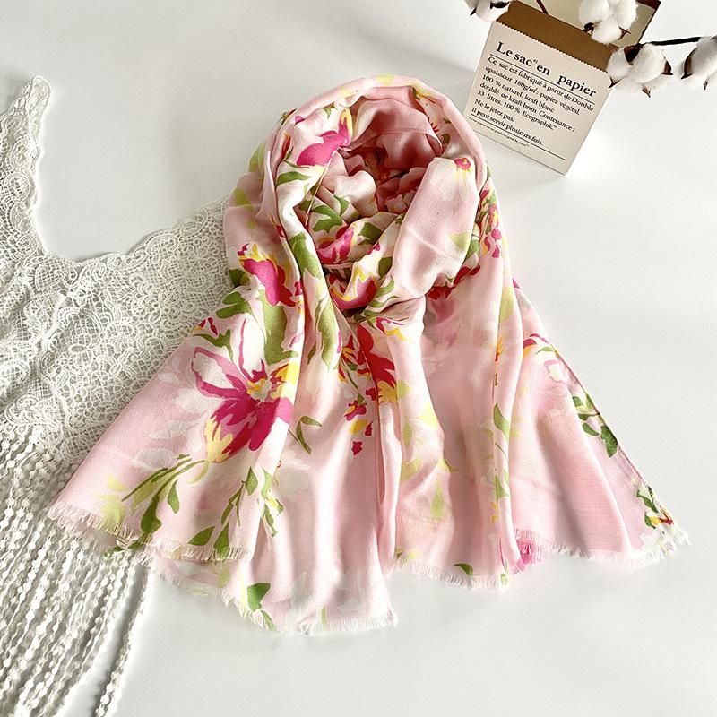 Silks And Scarves | Printed Silk Twill Foulard  –  Womens Accessories Silks And Scarves