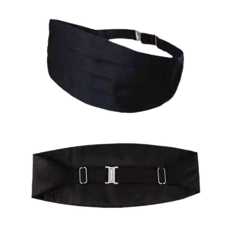 Silks And Scarves | Satin Tuxedo Cummerbund  –  Mens Accessories Black