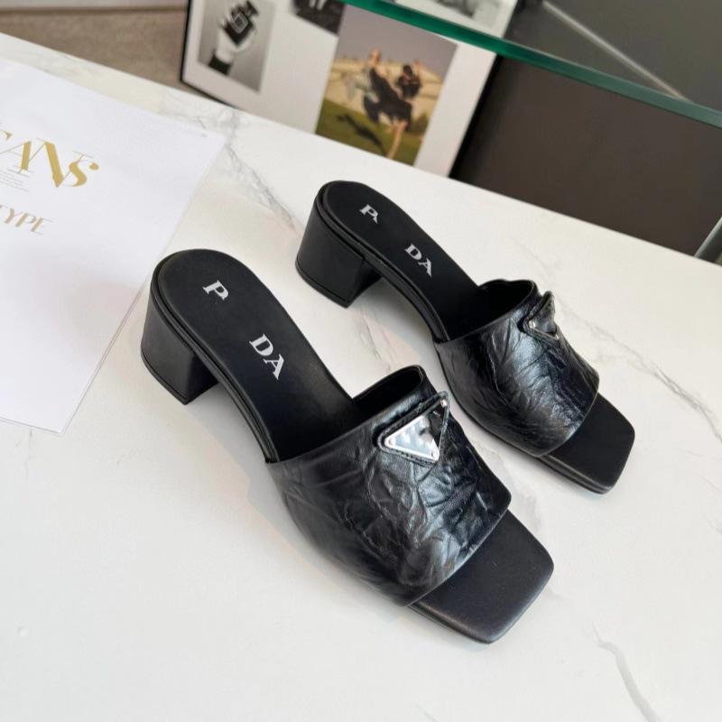 Slippers And Mules | Saffiano Patent Leather Slides  –  Womens Shoes Black