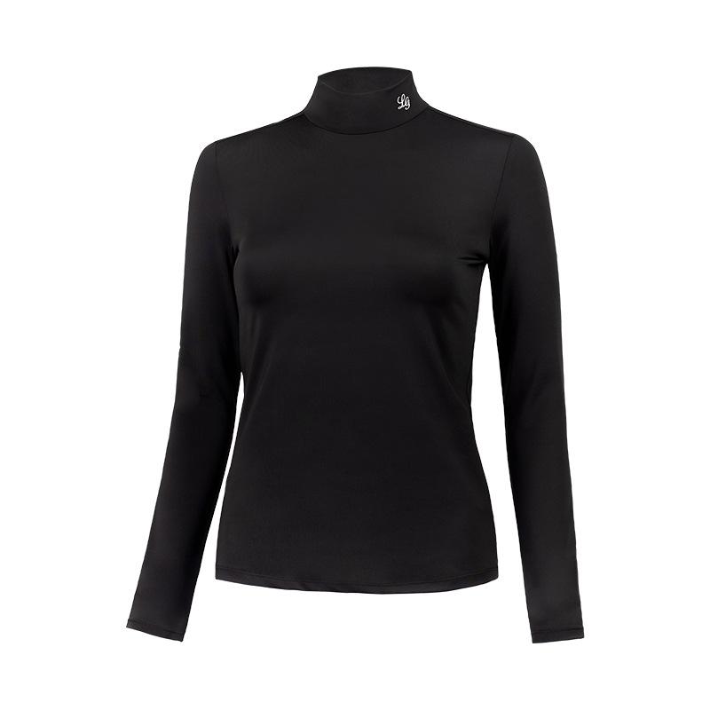 T-Shirts And Sweatshirts | Jersey Turtleneck Top  –  Womens Clothing Black