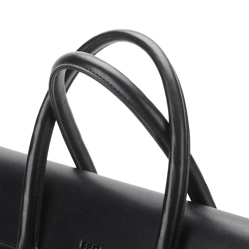 Totes | Large Leather Tote Bag With Zipper Closure  –  Womens Bags Black