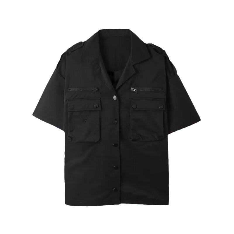 Shirts | Short-Sleeved Re-Nylon Shirt  –  Mens Clothing Black